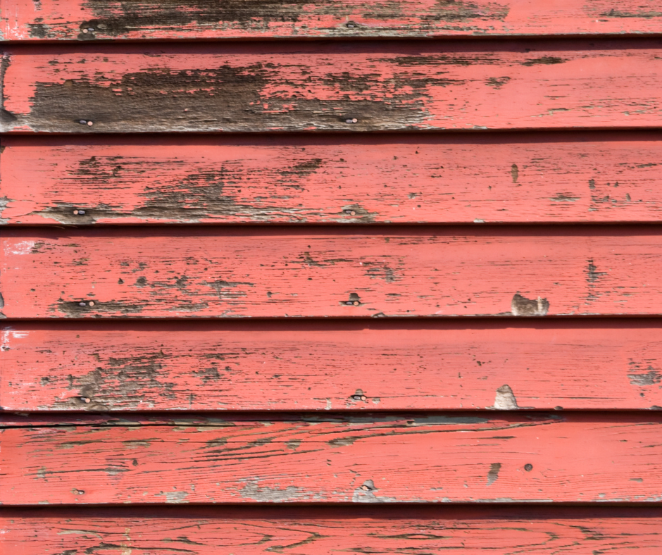 Exterior siding needs painted showing exterior wood rot in Nebraska